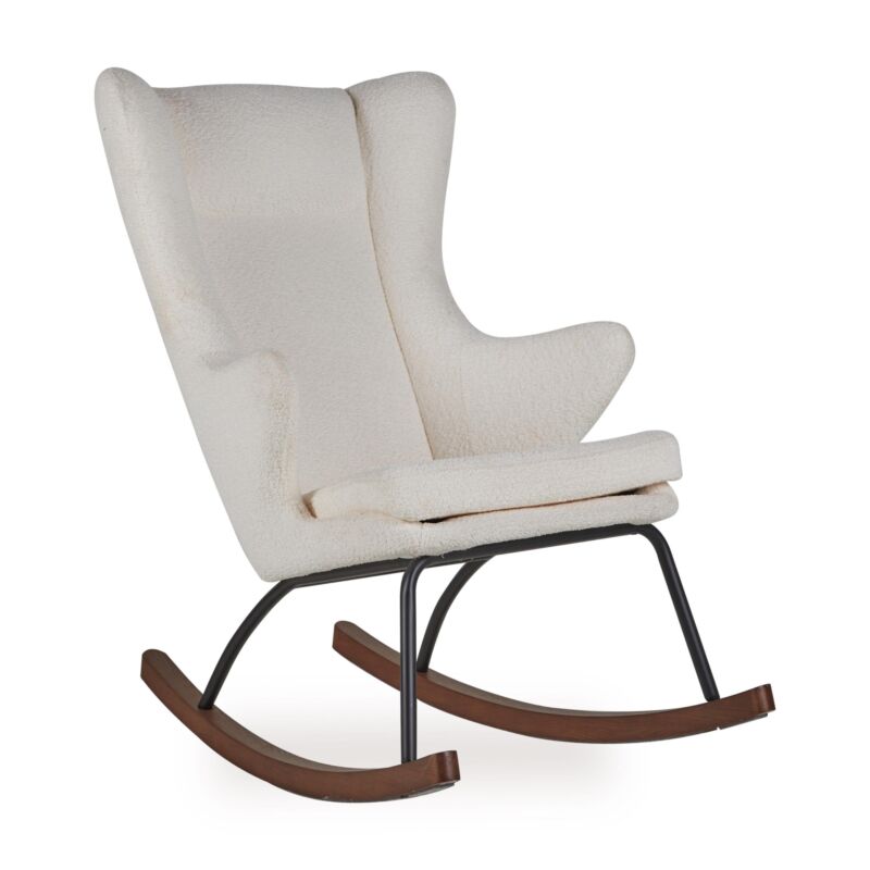 Rocking Chair De Luxe Adult Teddy - Stone - Quax
